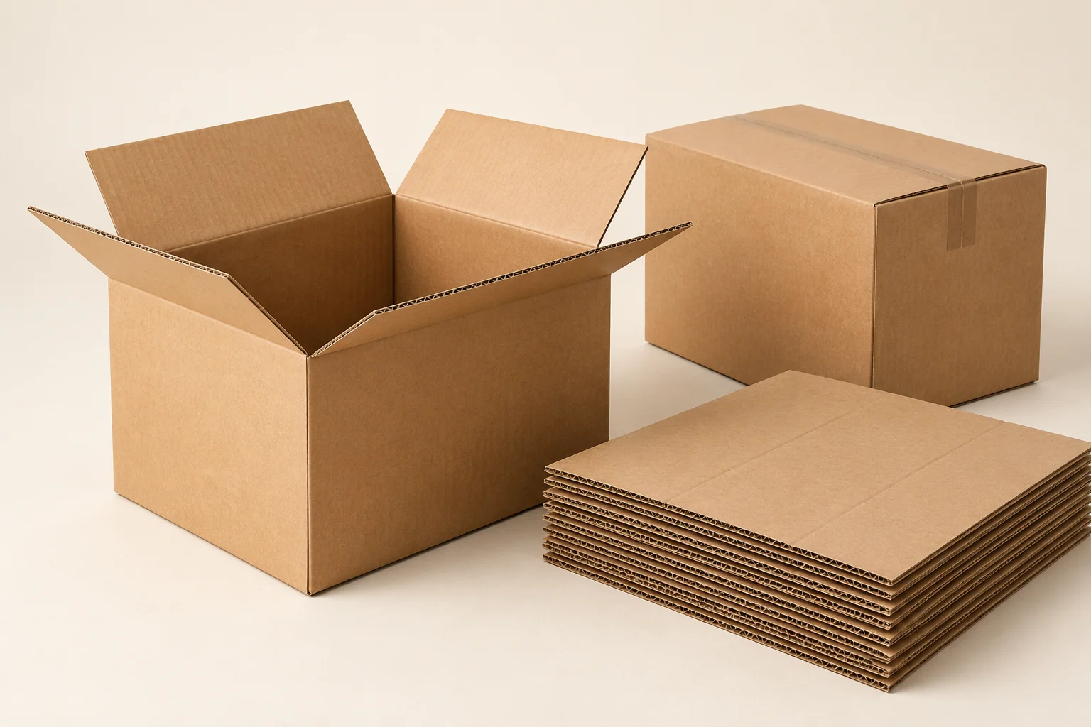 Corrugated shipping cartons and cardboard sheets